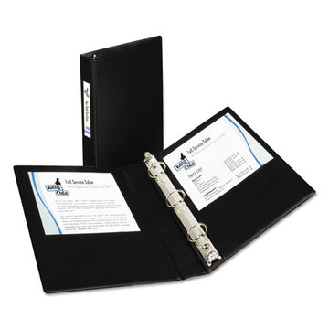 Avery® Mini Size Durable Non-view Binder With Round Rings, 3 Rings, 1" Capacity, 8.5 X 5.5, Black freeshipping - TVN Wholesale